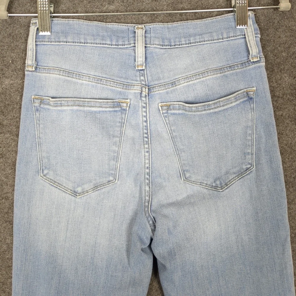 J.Crew Womens High Rise Skinny‎ Jeans Light Wash Button Fly Size 25 Blue Denim